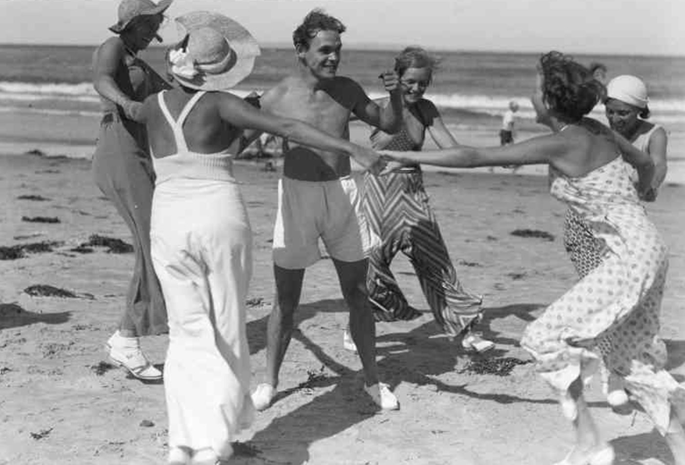 Young people at the beach.