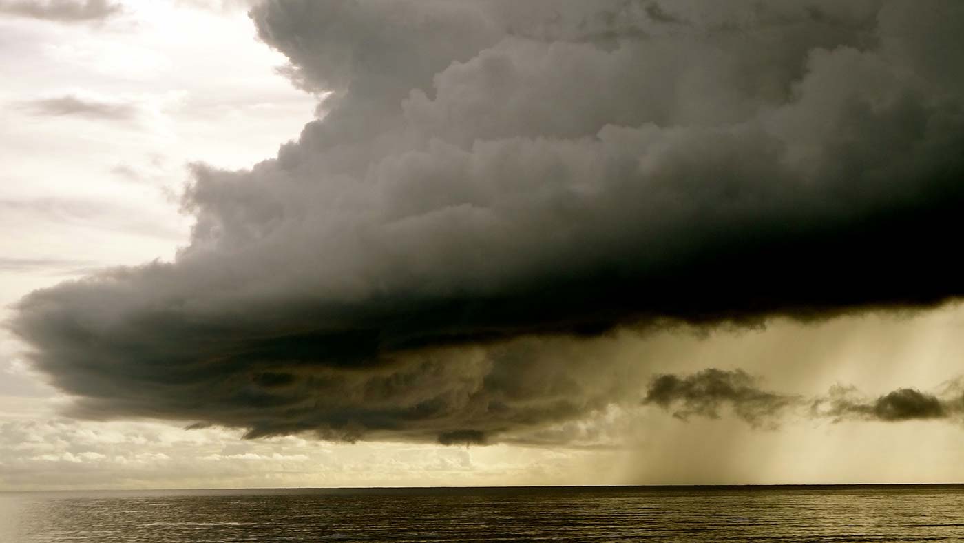 Clouds over water